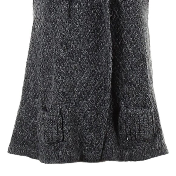 🌺 TopShop Buttoned Mock Neck Cap Sleeve Cardigan Knit Sweater Size 6 Neutral - Picture 5 of 11